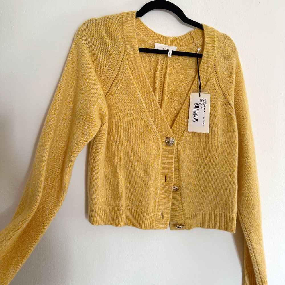 Ba&sh Carila Yellow Cardigan - NWT XS